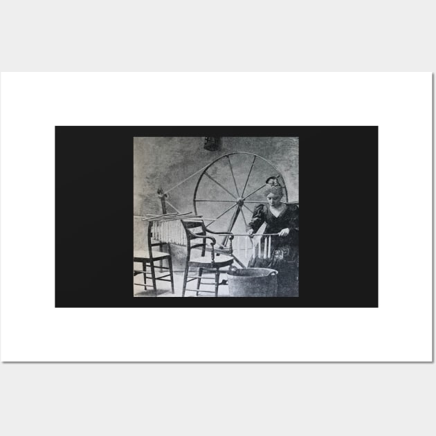 Candle Maker and spinning wheel, 19th century Wall Art by djrunnels
